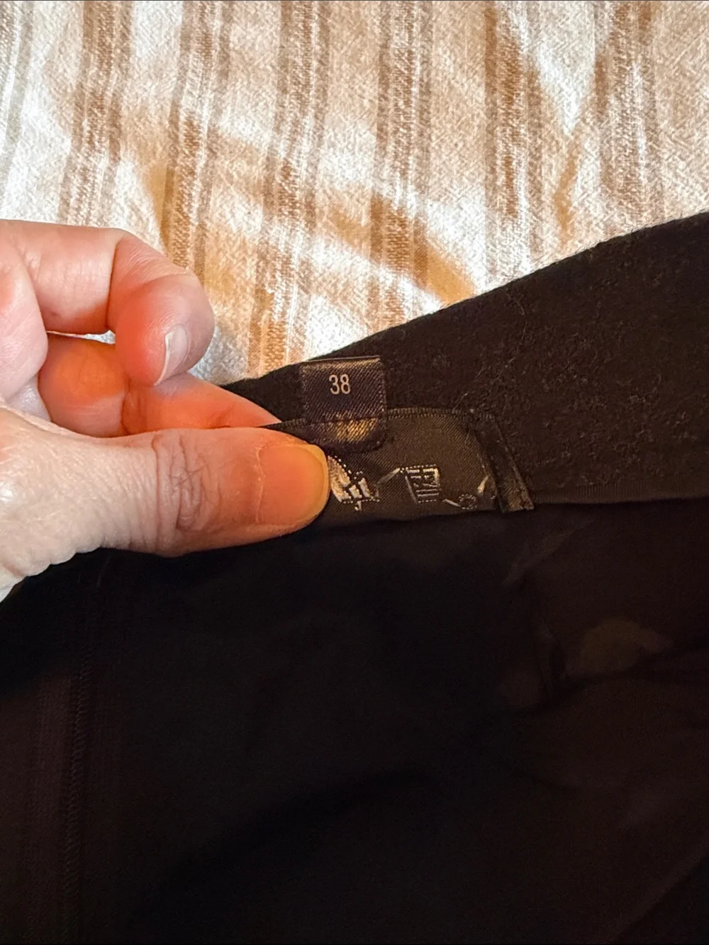 Black Embroidered Pocket A-Line Skirt - Picture 8 of 8